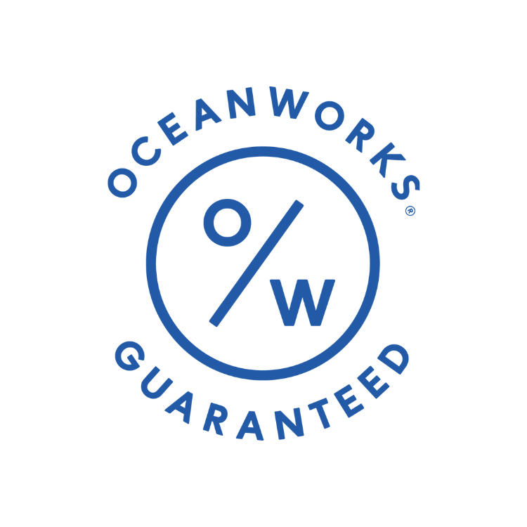 Oceanworks logo. Oceanworks guaranteed.